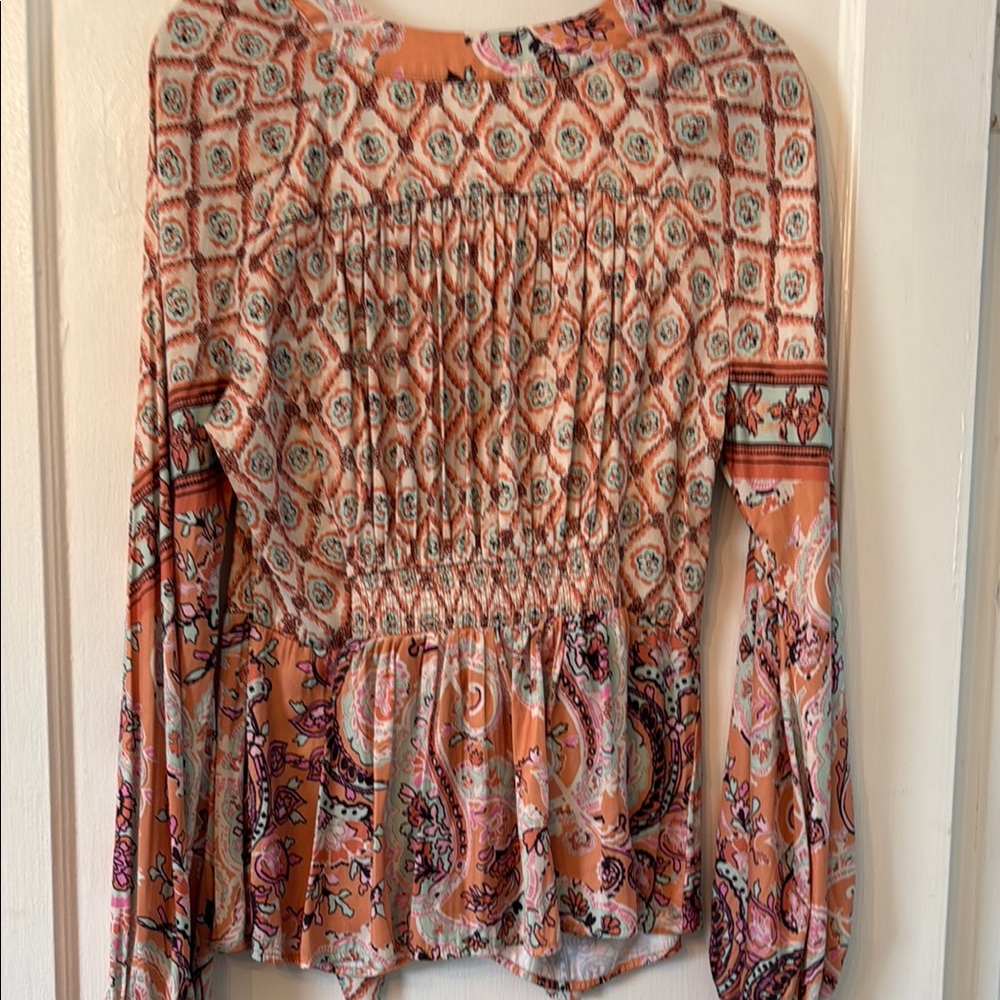Free People Floral Patterned Women's Top - Picture 9 of 11